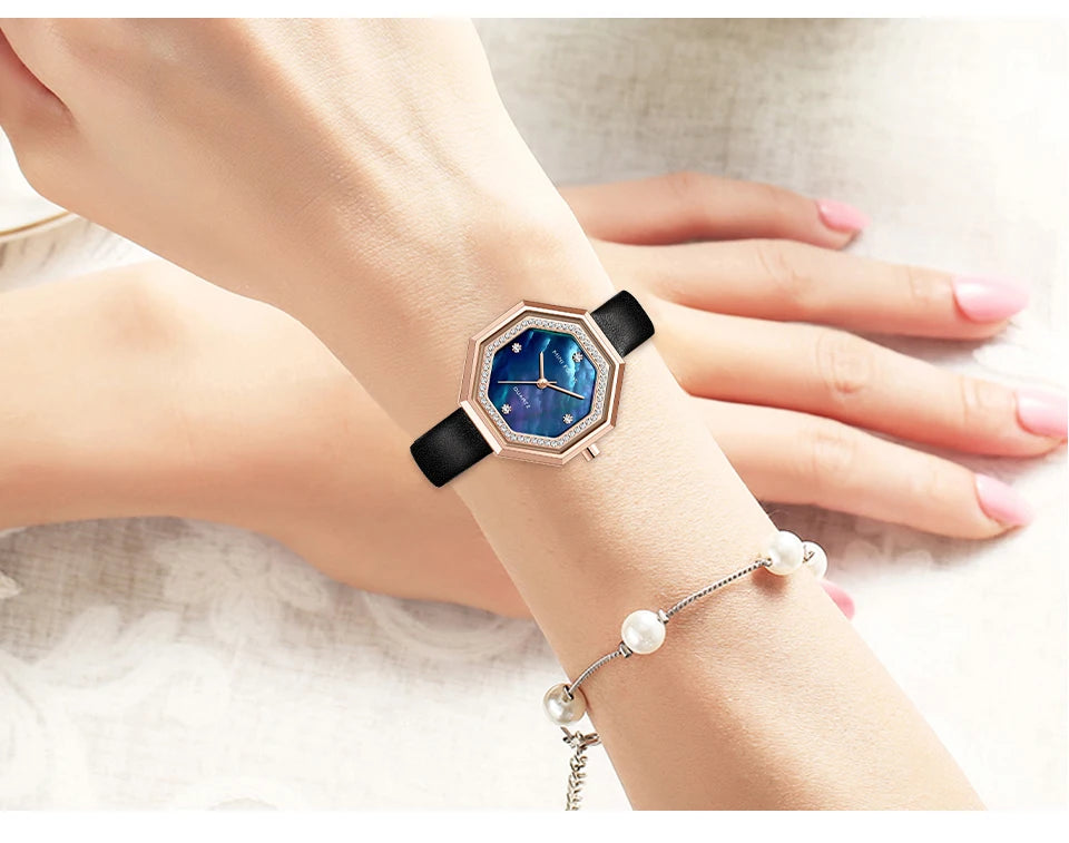 MINI FOCUS 0304 Brand Fashion Women Quartz Watch Luxury Leather Strap Waterproof Casual Girls Wristwatch Elegant Ladies Watches
