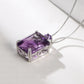 S925 Sterling Silver Charms Pendants for Women Men New Fashion Palace Style Hollow Argentum Edge Inlaid Natural Amethyst Jewelry