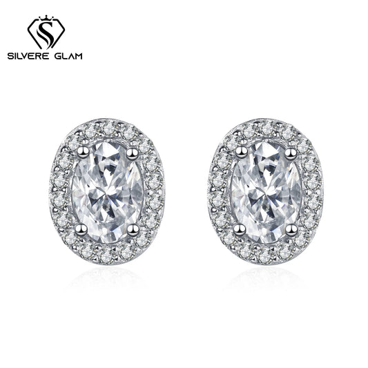 1CT*2 D Color Moissanite Goth Earrings With Certificate 925 Sterling Silver Women Jewelry Earrings Simple Vintage Wedding Party
