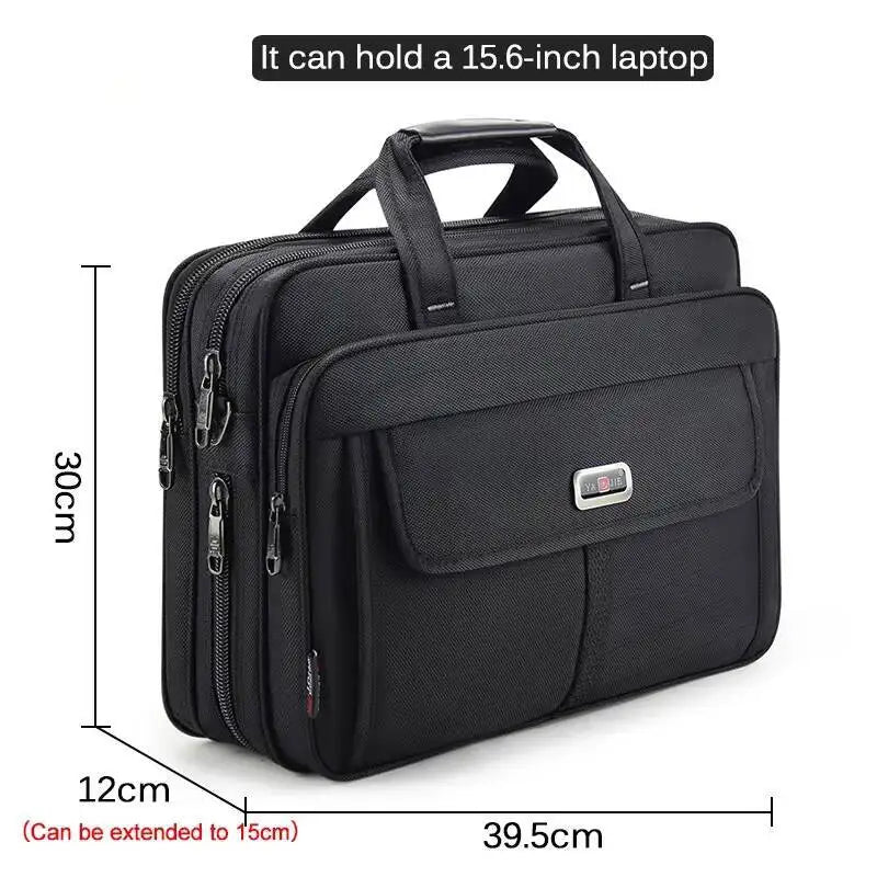 15.6" Laptop Bag Large Capacity Waterproof Business Briefcase Messenger Shoulder Bag for Men Women Travel Work Office Commuter