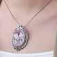 S925 Sterling Silver Charms Pendant for Women Palace Style Pattern Inlaid Red Agate Goddess Head Sculpture Jewelry Wholesale