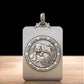 BOCAI S999 Sterling Silver Charms Pendants for Women Men New Fashion Solid Zodiac Tiger Square Punk Jewelry Amulet Wholesale