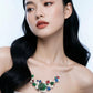 New S925 Silver Necklace High Carbon Diamond Fruit Bag Jewelry Exquisite Retro Girl Necklace Wedding Jewelry