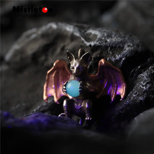 Mistletoe 925 Sterling Silver Vintage Sphinx Cat Demon Pendant Dangle Charm Jewelry