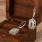 Newshe Solid 925 Sterling Silver K Gold Dangle Drop Earrings for Women Sapphire White AAAAA CZ Vintage Jewelry JE1581