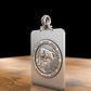 BOCAI S999 Sterling Silver Charms Pendants for Women Men New Fashion Solid Zodiac Tiger Square Punk Jewelry Amulet Wholesale