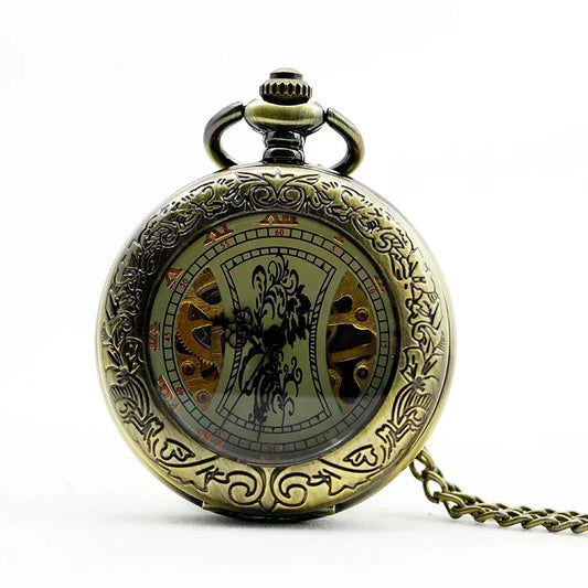Unique Fashion Personality Creative Pocket Watches Mechanical Hand-winding For Men Women High Quality Antique Retro Fob Watch