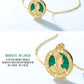 New Antique Coin Portrait Necklace for Women, Vintage Turquoise 18K Gold PT950 Platinum Silver Plated 7-layer Gold Pendant