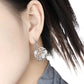 2025 Floral Filigree 925 Sterling Silver Drop Earrings Vintage Hollow Carved Design Fine Jewelry for Women Daily Elegant Style