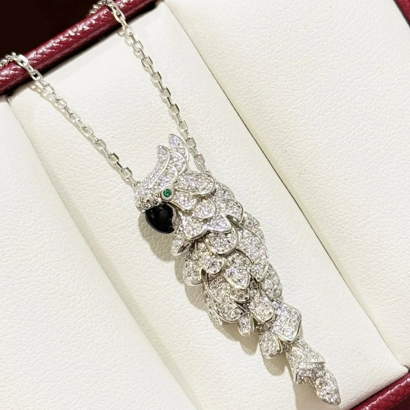 Winkin Winsin Luxury Real s 925 Sterling Silver Necklace Pendant For Women Vintage Parrot Love Bird Necklace Pendants Jewelry