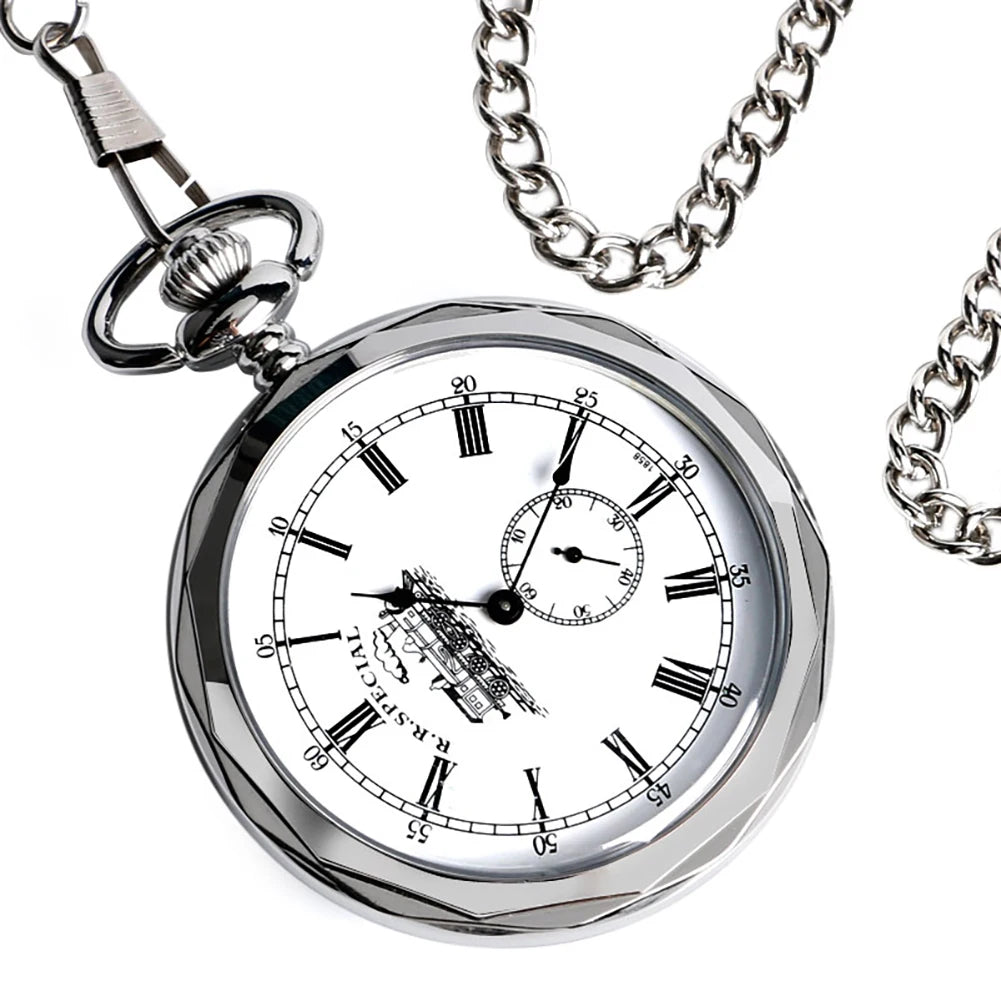 Steampunk Antique Stylish Mechanical Hand Winding Men Pocket Watch Unique Dial Design Open Face Pendant Luxury Pocket Clock Man