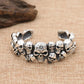 S925 sterling silver jewelry retro thai silver domineering men skull trendy punk style open bracelet