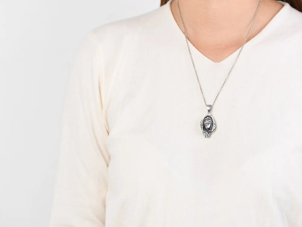 Genuine BOCAI S925 Sterling Silver Pendants for Women Men New Fashion Relief Rose Goddess Punk Vintage Jewelry Wholesale