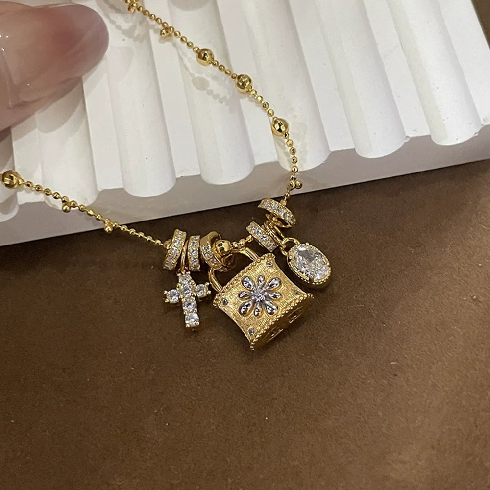Wong Rain Vintage 925 Sterling Silver Lab Sapphire High Carbon Diamond Gemstone Personality Pendant Necklace Fine Jewelry Gifts