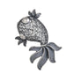 New S925 Silver Retro Vintage Hollowed Out Cute Goldfish Pendant For Ladies Fashionable Lucky Gift