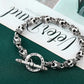 S925 sterling silver bracelet men thick skull heavy industry thai silver retro distressed punk trendystylish jewelry