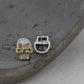 Real S925 Silver Jewelry Retro Thai Fashion Punk Style Long Beard Skull Earrings for Men