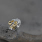 Real S925 Silver Jewelry Retro Thai Fashion Punk Style Long Beard Skull Earrings for Men