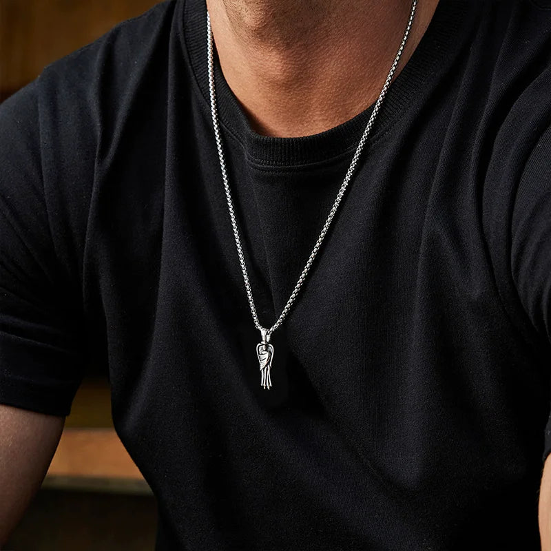 Necklace Pendant Pure Money 925 Sterling Silver Retro Angel Luxury Brand Fine Jewelry Women Men 2024 New In Christmas Gift P16