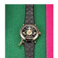 Vivienne Westwood Saturn Pendant Fashionable Exquisite Black Leather Strap Ladies' Watch
