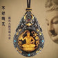 Blessing Yellow Jambhala Tathagata Avalokitesvara Necklace For Men Jewelry Ethnic Style Relief Roc Box Buddha Pendant Women Gift