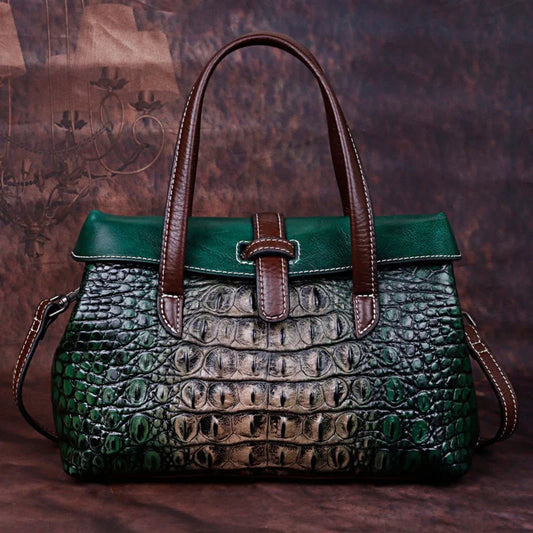 MOTAORA Green Small Women Shoulder Bags Genuine Leather Designer Handbags For Ladies Luxury Alligator Handbag For Phone Bag 2025