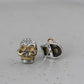 Real S925 Silver Jewelry Retro Thai Fashion Punk Style Long Beard Skull Earrings for Men