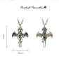 BOCAI Original S925 Silver Charm Demon Lulum Angel Pendant for Men and Women Retro Silver Decoration Devil Wing Pendant