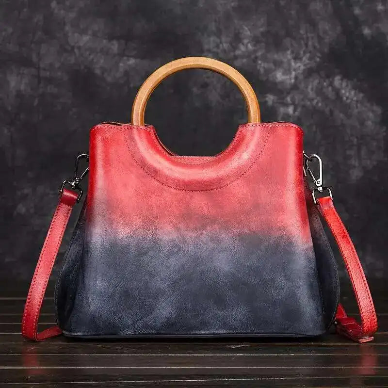 MOTAORA 2025 New Retro Handmade Genuine Leather Shoulder & Crossbody Bags Leisure Women Handbags Casual Tote Messenger Bag