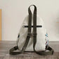 MOTAORA Casual Canvas Backpack Women's Lightweight Travel Shoulder Bag Rabbit Pattern Multi Compartment Handbag Purse