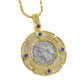 Mushan Luxury Brand S925 Silver Ancient Greek Goddess Relief Round Pendant Double Sided Ancient Coin Necklace
