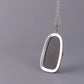General Guan Gong Pendant Necklace Obsidian, S925 Silver Ethnic Vintage Inlaid Jewelry