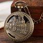 Mechanical Pocket Watch Luxury Antique Skeleton Men Steampunk Mechanical Fob Watches Clock Pendant Hand-winding Relogio De Bolso