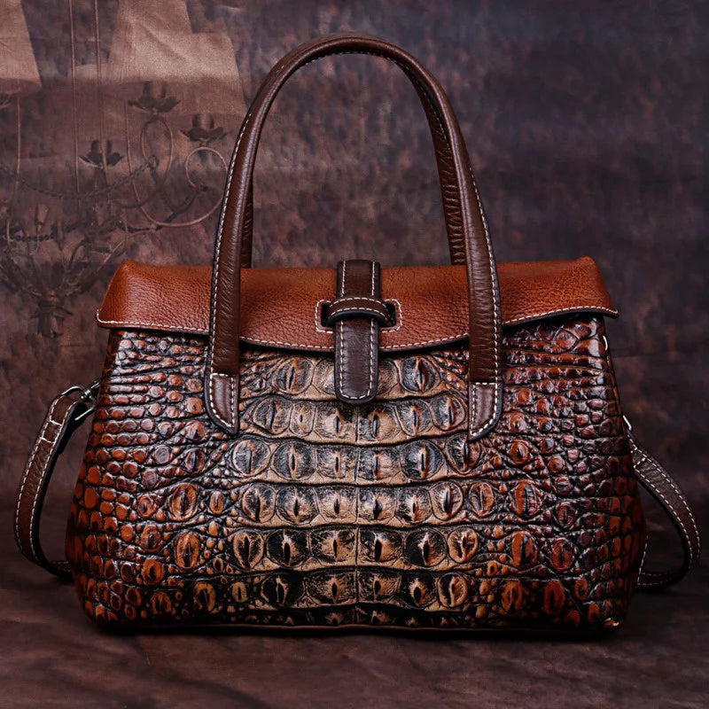 MOTAORA Green Small Women Shoulder Bags Genuine Leather Designer Handbags For Ladies Luxury Alligator Handbag For Phone Bag 2025