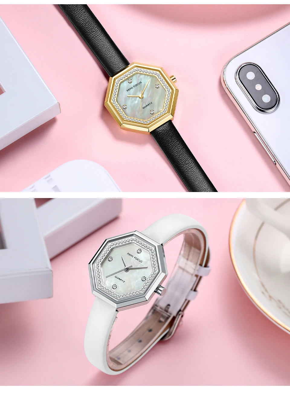 MINI FOCUS 0304 Brand Fashion Women Quartz Watch Luxury Leather Strap Waterproof Casual Girls Wristwatch Elegant Ladies Watches