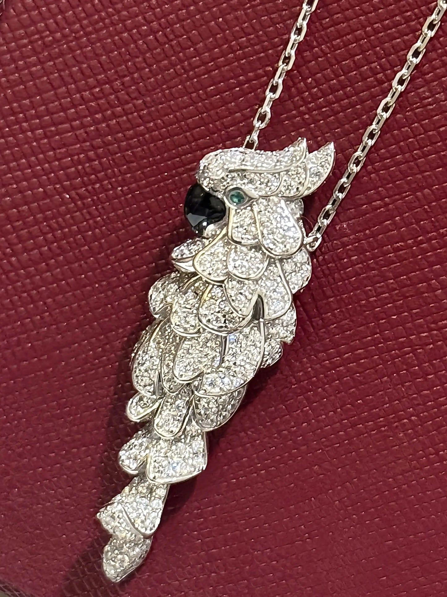 Winkin Winsin Luxury Real s 925 Sterling Silver Necklace Pendant For Women Vintage Parrot Love Bird Necklace Pendants Jewelry