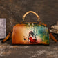MOTAORA New Retro Leather Women's Shoulder Bag 2025 Trend Ladies Handdrawn Luxury Designer Handbag Women Bags Luxury Handbags