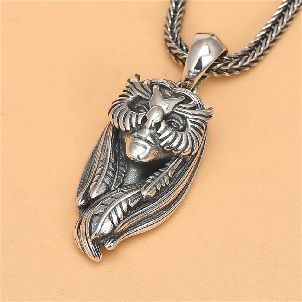 S925 Sterling Silver Charms Pendants for Women Men New Fashion Original Design Retro Cat-mask Punk Jewelry Wholesale