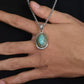 Necklace Pendant Real 925 Sterling Silver Big Natural Turquoise Indian Style Luxury Brand Fine Jewellery Woman Man 2025 Gift P16