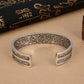 Pure silver diamond pestle bracelet men's retro wide version auspicious cloud bracelet trendy personality wrist accessory
