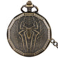 Vintage Bronze Roman Numerals Manual Mechanical Pocket Watch Men Antique Gifts Cool Spider Pattern Back Cover Pocket Clock Man