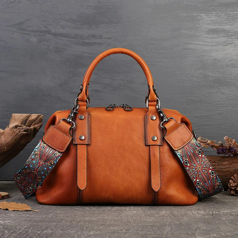 MOTAORA 2025 New Genuine Leather Satchel Tote Bag Top Handle Handbag Designer Shoulder Bag Large Capacity Cross Body Bag Vintage