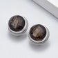 S925 Sterling Silver Studs Earring for Women Retro Edging Tangent Plane Smoky Quartz Ear Studs Fashion Classic Jewelry Wholesale