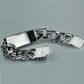 Unibabe Pure Silver Sterling 925 Silver Vintage Skull Carved Chain & Link Lock S925 Bracelet