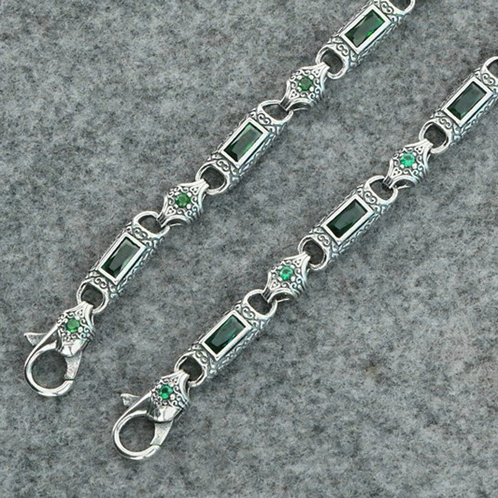 Daifuni 925 Sterling Silver Vintage Turkey Ethnic Style Fine Chain Necklace for Men Woman 6MM Hip-Hop Fashion Party Jewelry Gift