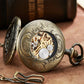 Mechanical Pocket Watch Luxury Antique Skeleton Men Steampunk Mechanical Fob Watches Clock Pendant Hand-winding Relogio De Bolso