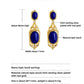 Natural Lapis Lazuli Earrings S925 Sterling Silver Gold-plated Retro French High-end Niche Blue Classical Earrings