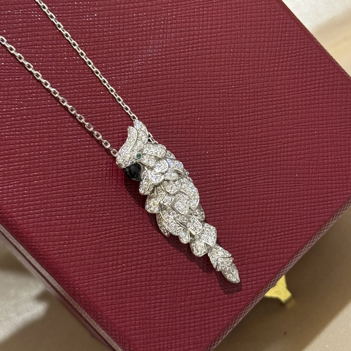 Winkin Winsin Luxury Real s 925 Sterling Silver Necklace Pendant For Women Vintage Parrot Love Bird Necklace Pendants Jewelry