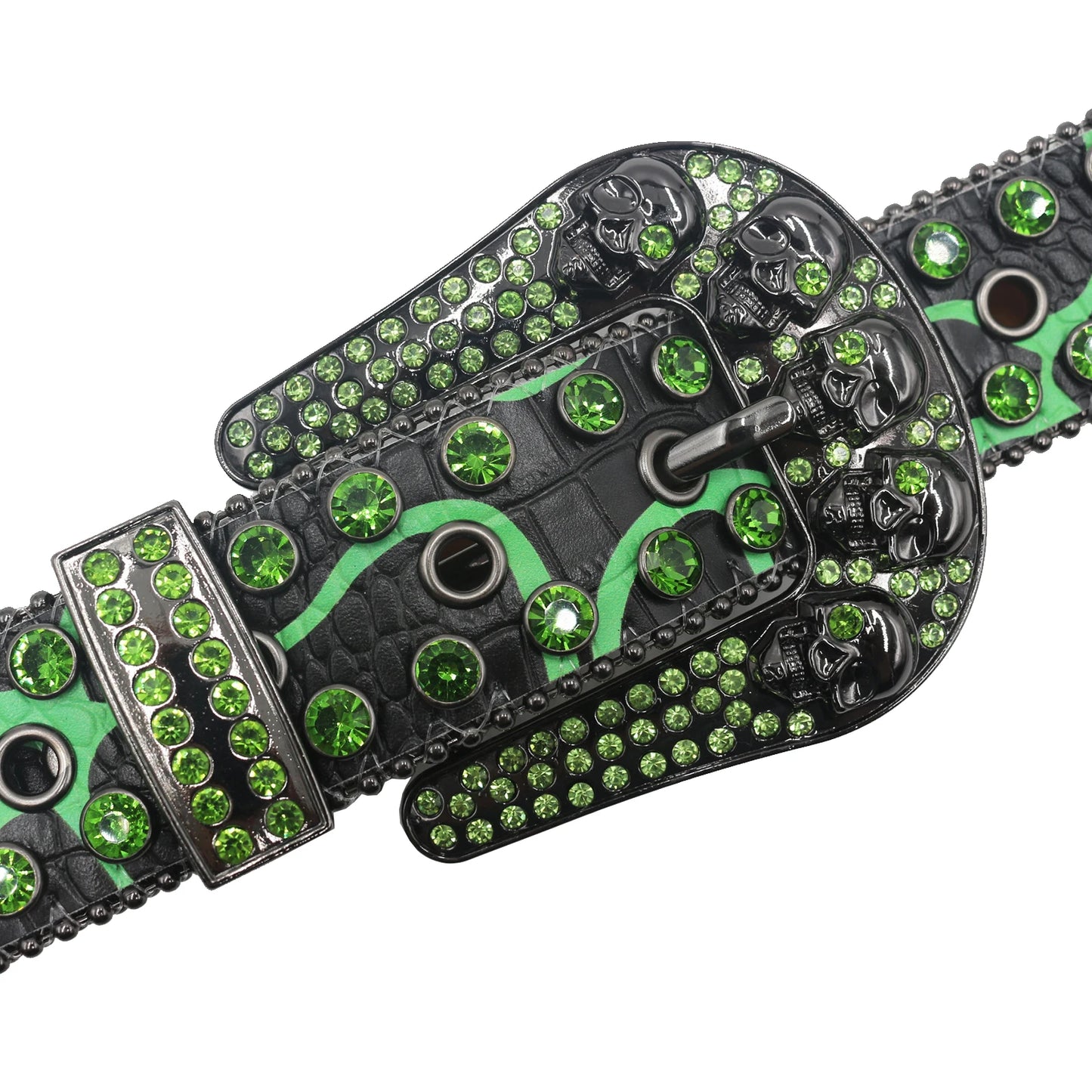 Nice Women's Skull Rhinestone Hollow Belt Women's Pin Buckle Studded Belt For Women Wedding Party Belt Valentines Gifts For Her