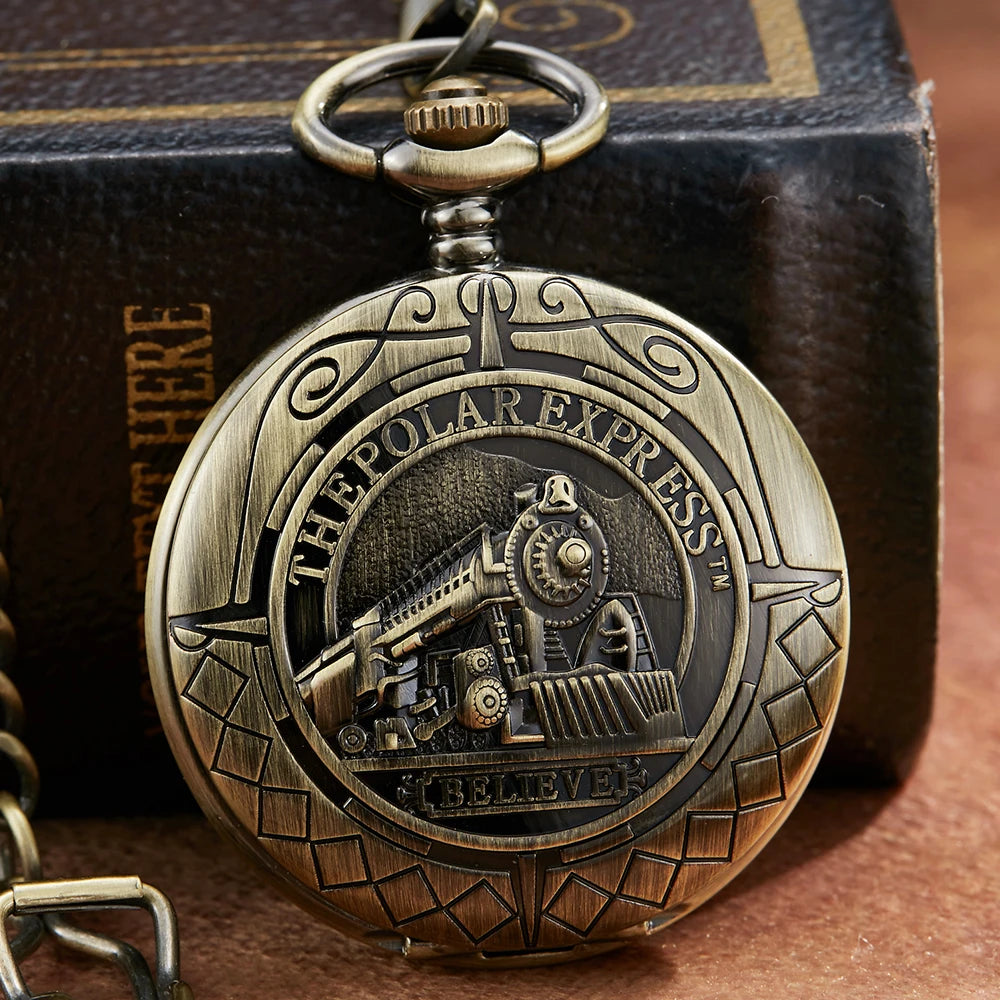 Mechanical Pocket Watch Luxury Antique Skeleton Men Steampunk Mechanical Fob Watches Clock Pendant Hand-winding Relogio De Bolso